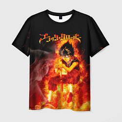 Мужская футболка Юно в огне Чёрный клевер