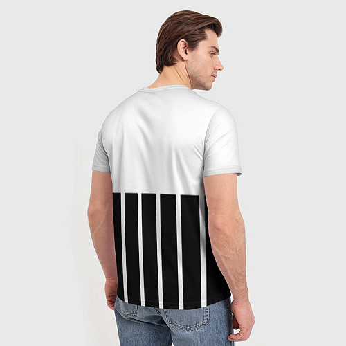 Мужская футболка Juventus Tee Black and White 202122 / 3D-принт – фото 4
