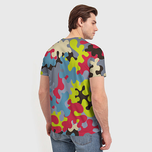 Мужская футболка Цветные облака / 3D-принт – фото 4