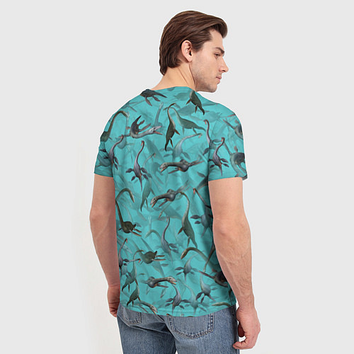 Мужская футболка Лохнесский камуфляж / 3D-принт – фото 4