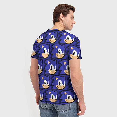 Мужская футболка Sonic pattern / 3D-принт – фото 4