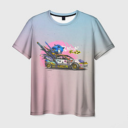 Мужская футболка Sonic racer