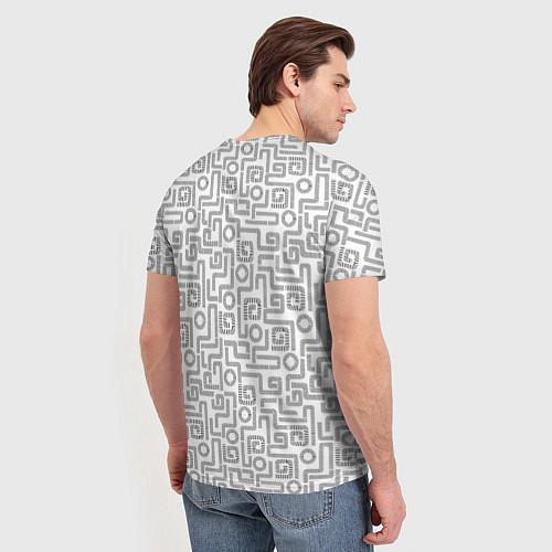 Мужская футболка Геометрический лабиринт / 3D-принт – фото 4