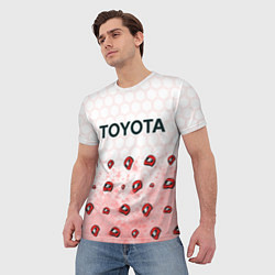 Футболка мужская Тойота - Racing Паттерн, цвет: 3D-принт — фото 2