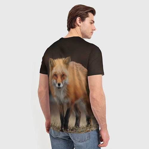 Мужская футболка Хитрая лисица / 3D-принт – фото 4