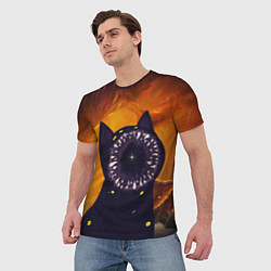 Футболка мужская Космический кот Space Cat Z, цвет: 3D-принт — фото 2
