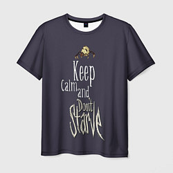 Мужская футболка Keep clam and dont starve