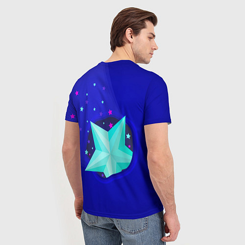 Мужская футболка Счастливая звезда / 3D-принт – фото 4