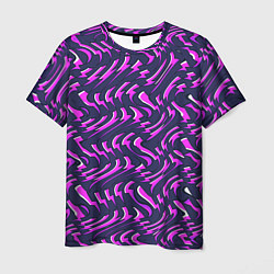 Футболка мужская Фиолетовые молнии, цвет: 3D-принт