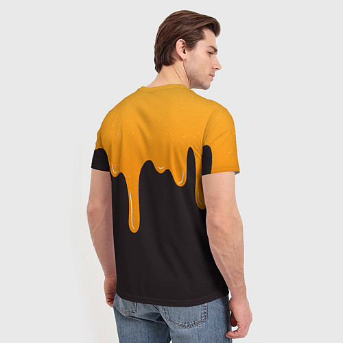 Мужская футболка Капающий мёд Dripping Honey / 3D-принт – фото 4