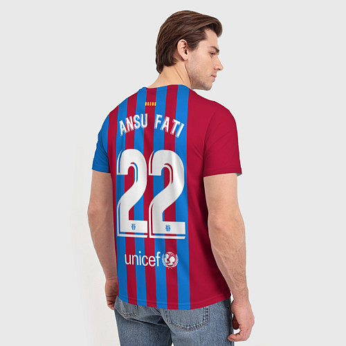 Мужская футболка Ансу Фати Барселона 20212022 / 3D-принт – фото 4