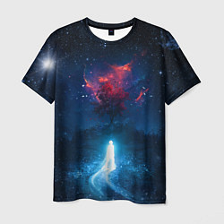 Мужская футболка Душа идущая в космос Soul space Z