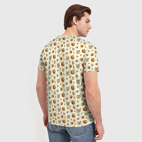 Мужская футболка Яблоки и мёд / 3D-принт – фото 4