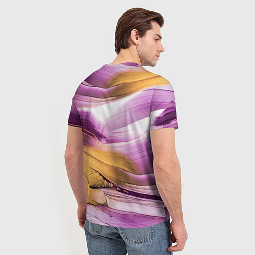 Мужская футболка Наслоение красок / 3D-принт – фото 4