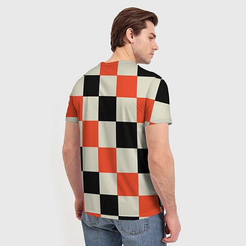 Мужская футболка Образец шахматной доски / 3D-принт – фото 4