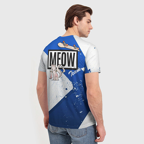 Мужская футболка Meow team / 3D-принт – фото 4