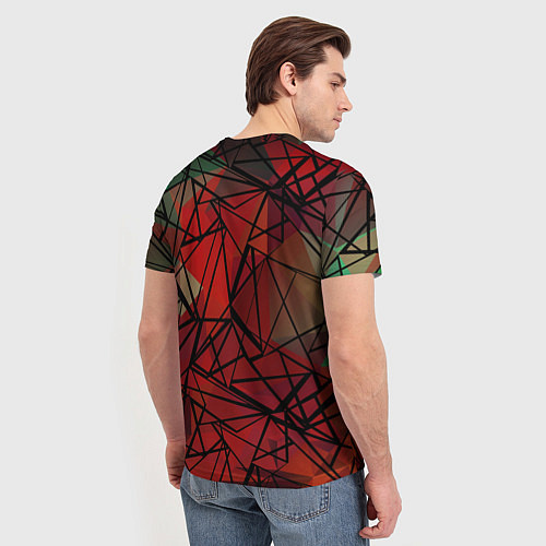 Мужская футболка Абстрактный геометрический / 3D-принт – фото 4