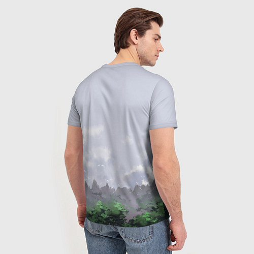 Мужская футболка СИРЕНОГОЛОВЫЙ ЛЕС / 3D-принт – фото 4