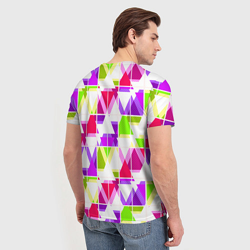 Мужская футболка Абстрактный яркий узор / 3D-принт – фото 4