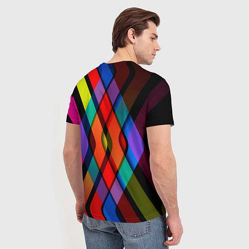 Мужская футболка Симметрия красок / 3D-принт – фото 4