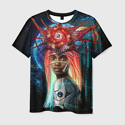 Мужская футболка Cyberpunk girl