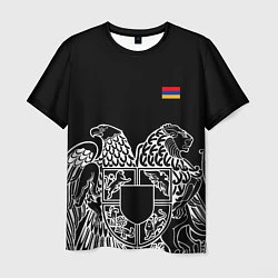 Мужская футболка Герб Армении и флаг
