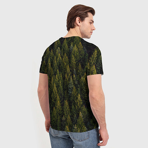 Мужская футболка Лес вечный / 3D-принт – фото 4