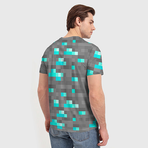 Мужская футболка Алмазы / 3D-принт – фото 4