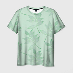 Мужская футболка Зеленые листья