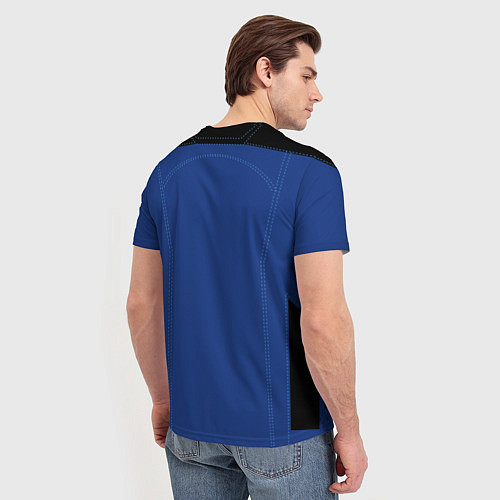 Мужская футболка Blue origin Костюм астронавта / 3D-принт – фото 4
