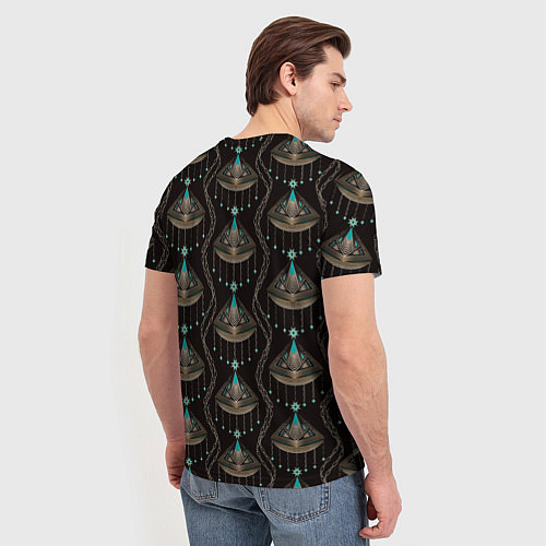 Мужская футболка Трехцветный арт деко / 3D-принт – фото 4