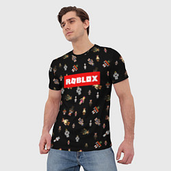 Футболка мужская ROBLOX PATTERN РОБЛОКС Z, цвет: 3D-принт — фото 2