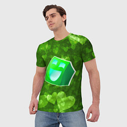 Футболка мужская Geometry Dash: Green Love Z, цвет: 3D-принт — фото 2