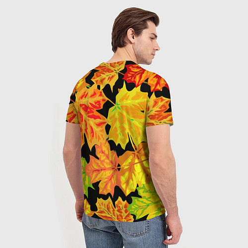 Мужская футболка LEAF FALL AUTUMN / 3D-принт – фото 4