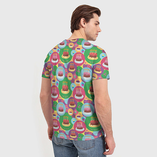 Мужская футболка Торт / 3D-принт – фото 4