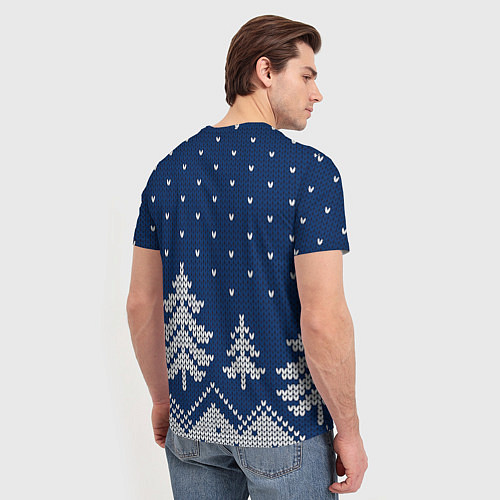 Мужская футболка Зимняя ночь / 3D-принт – фото 4