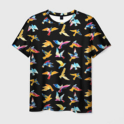 Мужская футболка Акварельные птица