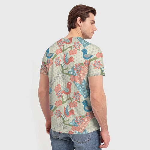 Мужская футболка Традиционный японский орнамент / 3D-принт – фото 4