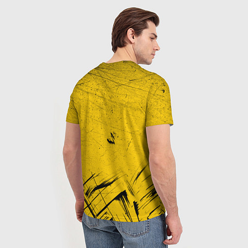 Мужская футболка Череп Хипстер Гранж Брызги / 3D-принт – фото 4