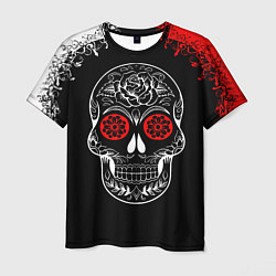 Мужская футболка Red White Skull - Череп