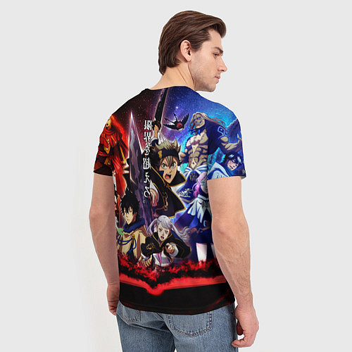 Мужская футболка Черный клевер герои и вселенная Аста Юно / 3D-принт – фото 4