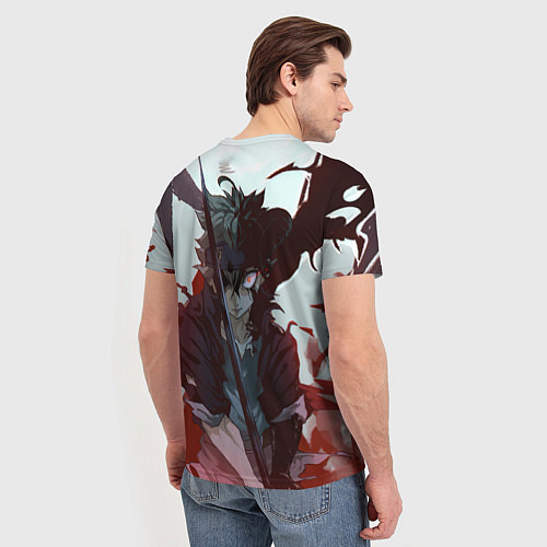 Мужская футболка Аста в режиме демона черный клевер / 3D-принт – фото 4