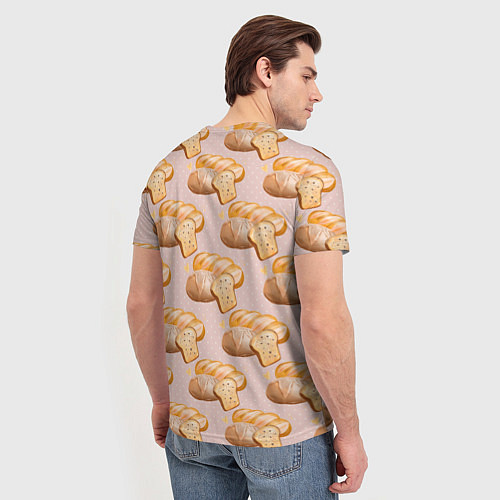 Мужская футболка Выпечка - хлеб / 3D-принт – фото 4