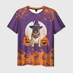 Мужская футболка Мопс на хэллоуин