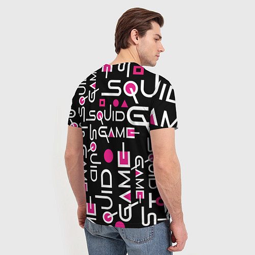 Мужская футболка SQUID GAME ЛОГО PINK / 3D-принт – фото 4