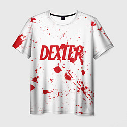 Футболка мужская Dexter logo Декстер брызги крови, цвет: 3D-принт