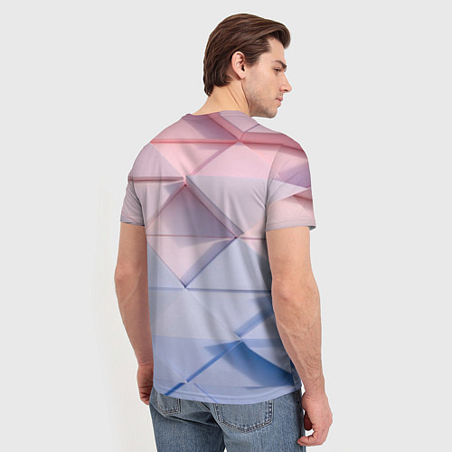 Мужская футболка Треугольники для тебя / 3D-принт – фото 4