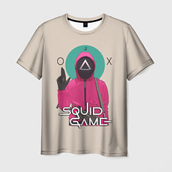 Футболка мужская Squid game - Игра в кальмара треугольник, цвет: 3D-принт