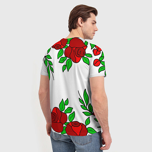 Мужская футболка Светлана в розах / 3D-принт – фото 4