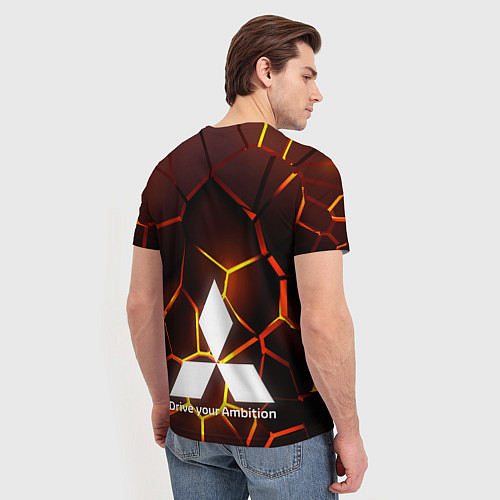 Мужская футболка 3D плиты с подсветкой Митсубиси / 3D-принт – фото 4